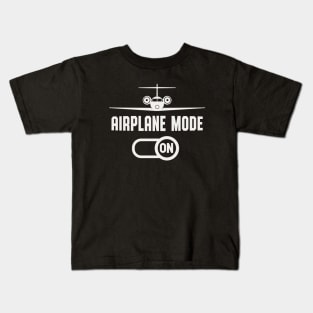 Airplane Mode On Aircraft Flying Pilot Kids T-Shirt